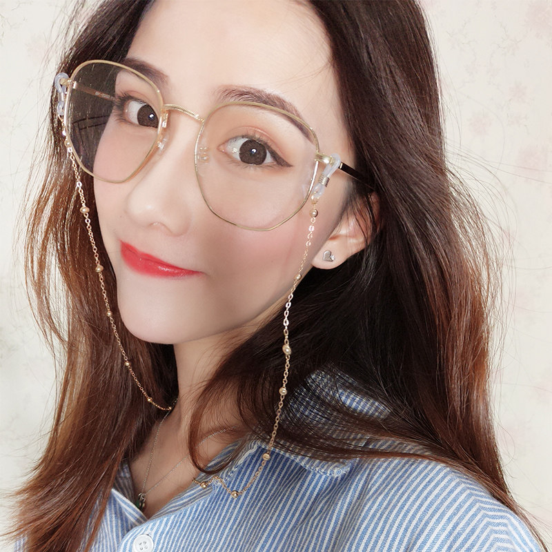 ins超火的眼镜女网红款个性链子图片