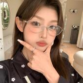 金属细框复古猫眼眼镜女个性 俏皮可配近视度数防蓝光眼镜韩系素颜