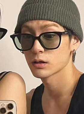 防紫外线潮人绿色镜片墨镜