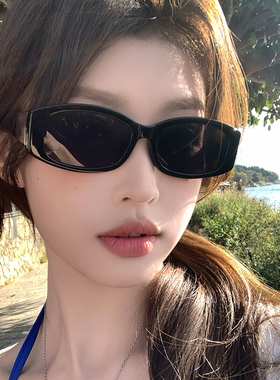 凹造型嘻哈黑色太阳眼镜女