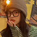 网红方形黑框素颜无镜片眼镜框女韩版 潮大脸显瘦近视防辐射平光镜