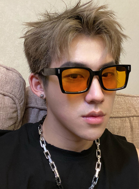 复古方形眼镜男士个性潮流韩版