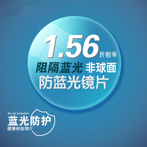 非球面加膜防蓝光高清近视镜片
