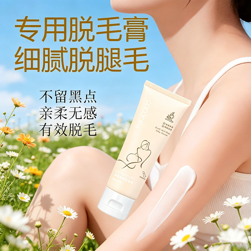可可巧凝萃舒缓脱毛膏80g腋下手毛腿毛男女快速不刺激