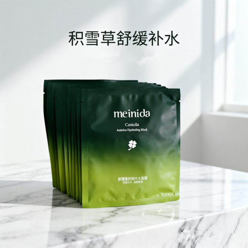 meinida美妮达积雪草舒缓补水面膜1盒10贴保湿女士