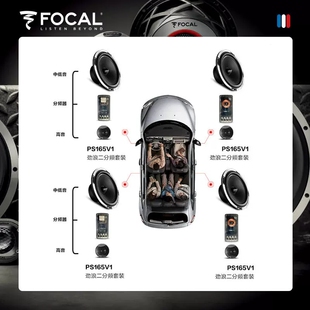 汽车喇叭劲浪PS165喇叭车载二分频音响套装6.5寸无损改装