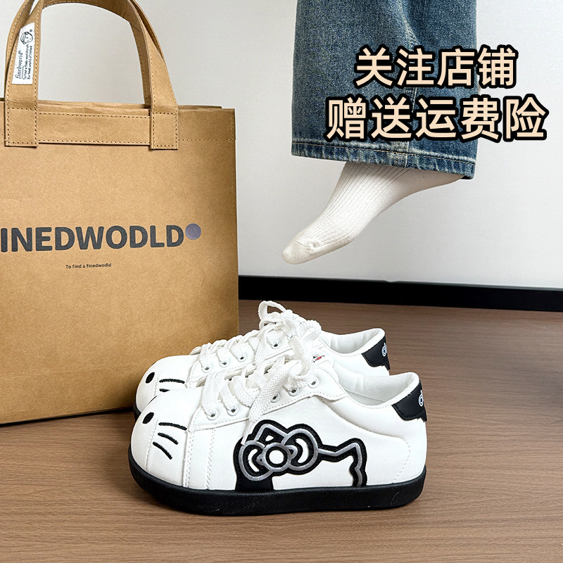 KT猫厚底小白鞋女百搭板鞋新款