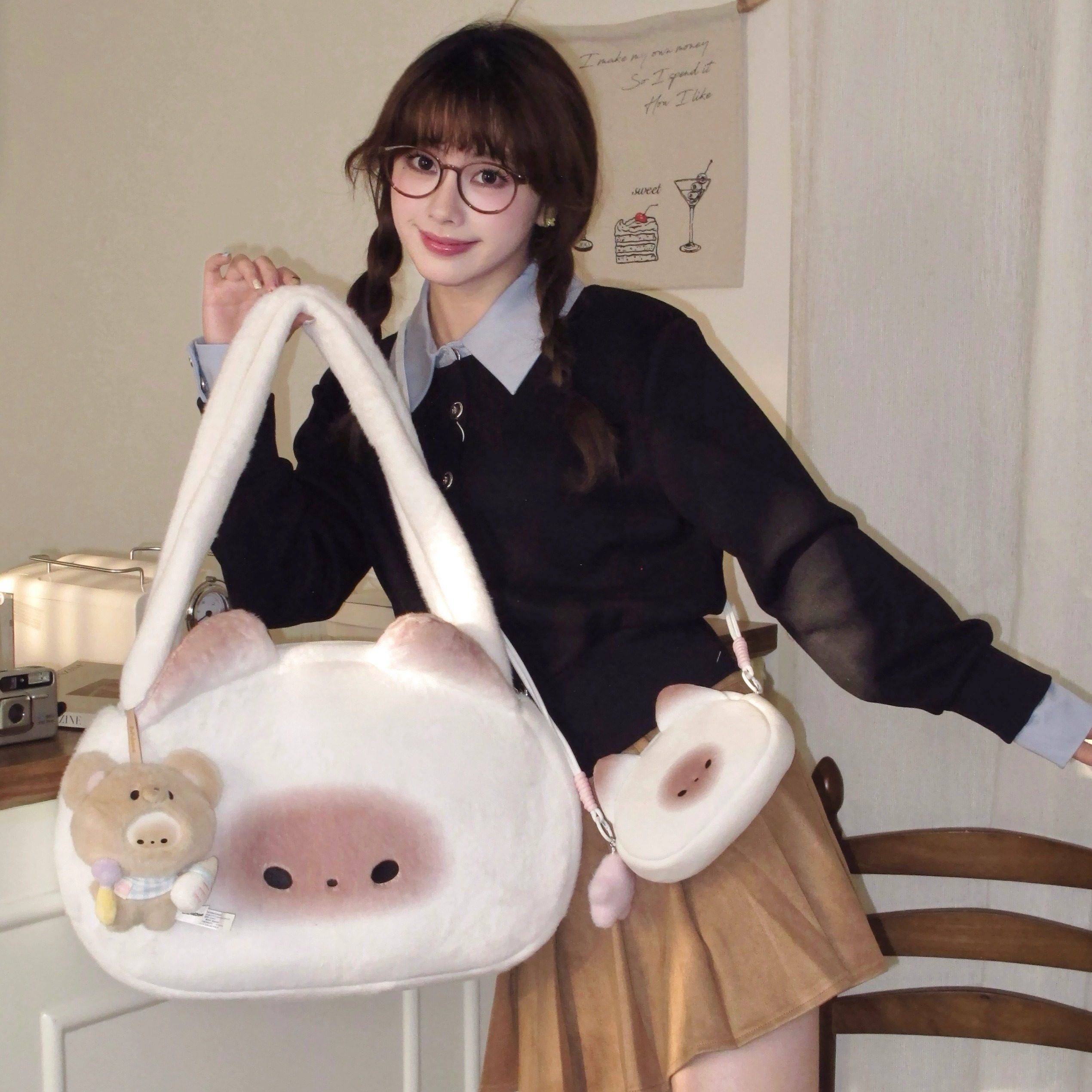 pupuhome馒头猫通勤大包【超大猫头包】【mini猫头斜挎包】单肩包,模玩/动漫/周边/娃圈三坑/桌游,动漫水杯/居家/百货,淘宝优惠券,粉丝福利购,淘宝优惠卷