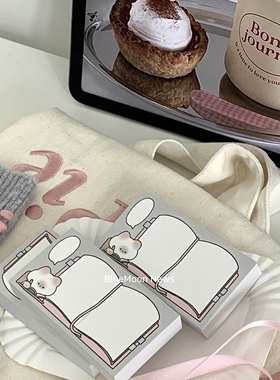 馒头猫【pupuhome灰色系列】原创韩系迷你小便签手帐素材可爱猫