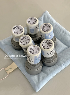 pupuhome中文版批改作业手帐素材可爱光敏印章原创打卡印章教师