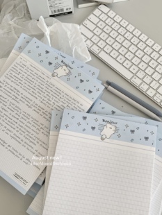 pupuhome馒头猫【pupu圆舞曲】B5法式韩风原创拍纸本学习纸便签本