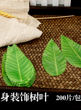 日式刺身装饰料理盘饰仿真绿色胶叶片叶子草小树叶叶形寿司草