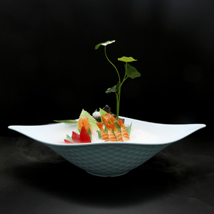 三文鱼高端密胺鱼生专用海鲜姿造盘子刺身盘日料餐具创意刺身冰盘