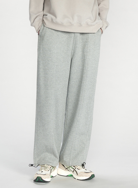 Liberty Kostume 灰色卫裤直筒休闲日系街头潮流裤男