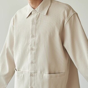 Liberty Kostume 黑色条纹衬衫男女士国潮流休闲秋冬宽松cleanfit