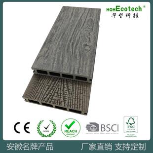 木塑WPC地板一代深压纹老船木纹环保塑木材料146*25室外板防腐木