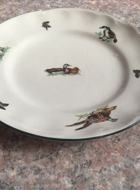 釉中彩Johnson brothers 布鲁克希尔 欧式鸳鸯平盘饭碗点心盘汤盘