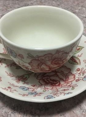 釉中彩 Johnson Brothers 沙漠玫瑰系列咖啡杯碟沙拉碗正餐盘餐盘