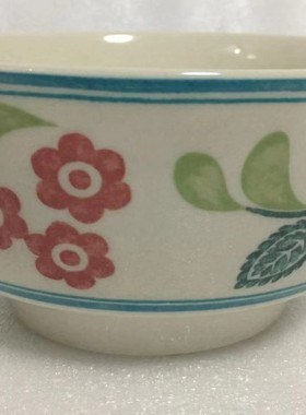 釉中彩Johnson brothers三色 小碎花 汤碗米饭碗汤碗米饭碗