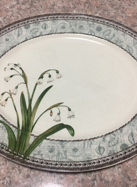 釉中彩 Johnson Brothers 陶瓷餐具 鱼盘 多用大盘 西餐盘田园盘