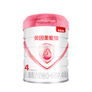 贝因美奶粉4段粉爱加奶粉3 百补 6周岁配方奶粉800g克1罐正品