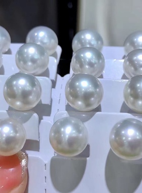 925银澳白珍珠耳钉女珍珠耳饰ins小众耳钉法式珍珠港风名媛耳饰女