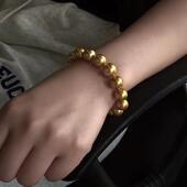 菲律宾南洋金珠手串深海母贝金珍珠手链海水珍珠浓金珍珠茶金珍珠