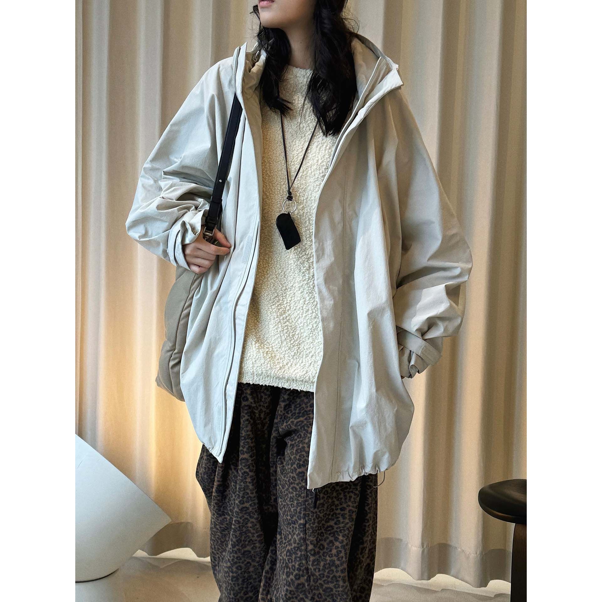 春季新款日系休闲风出街户外通勤大版连帽夹克风衣宽松防风外套女,女装/女士精品,风衣,淘宝优惠券,粉丝福利购,淘宝优惠卷