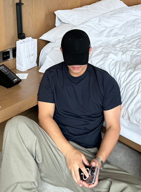 80s兰精莫代尔棉夏季舒适百搭圆领t恤男 白色修身打底基础短袖tee