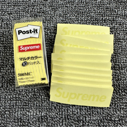 现货 Supreme 24SS Post-its联名 Box Logo便利贴(10 Pack) 300张
