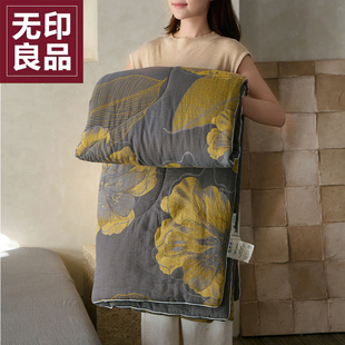 全棉被子雙層紗空調(diào)被 無印良品A類夏季 純棉紗布薄被四件套可機洗