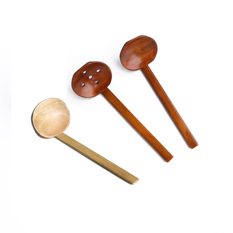 厂价直销实木汤勺漏勺两件套装大号拉面勺子22*7ＣＭ日式龟甲雕刻