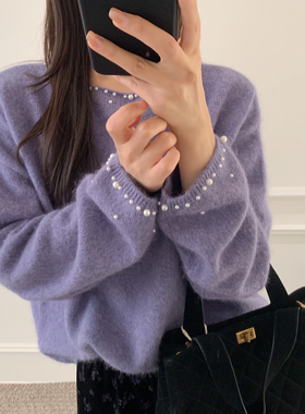 芭妮Bonnet-珍珠保暖毛衣（含30.2绵羊毛）(38.9浣熊)N51-1860