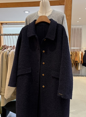 UP-苏利韩系极简大牌经典款羊驼韩代款羊毛外套（含70羊毛）08235