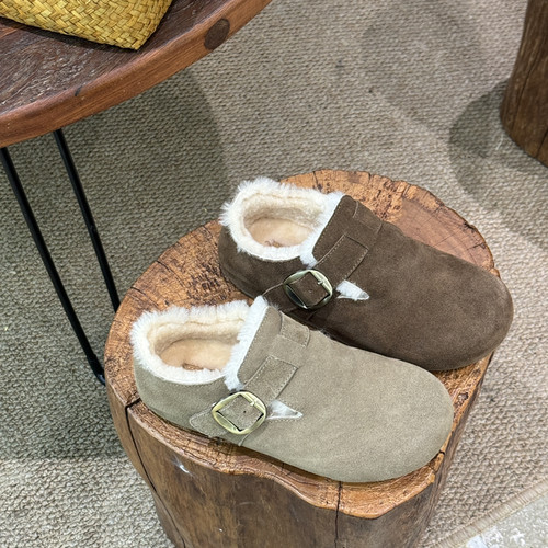 SKOERS-复古风绒毛内里舒适勃肯鞋150c