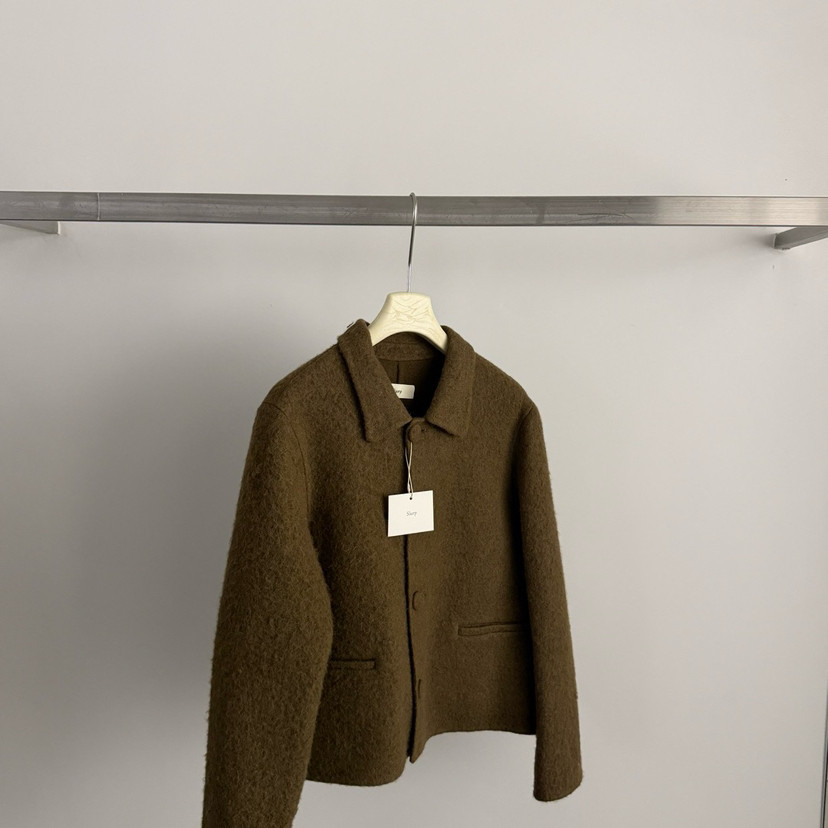 ins小屋-时尚百搭翻领单排扣羊毛外套（含72.5羊毛）slurp-32343