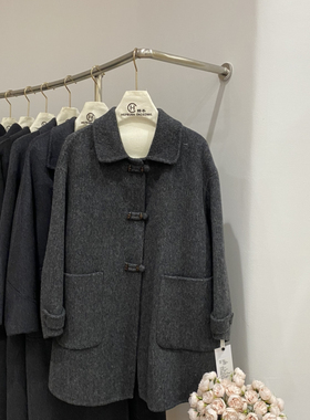 a some-赫本风翻领宽松羊毛外套（含70.2羊毛）Z25831