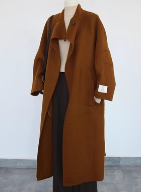 TOO家-加长羊毛毛呢冬羊毛外套(配腰带)(含70羊毛)25092751441D