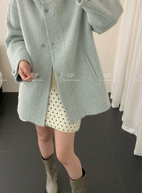 UP-韩代款毛感好柔软舒适轻盈羊毛外套(含69.4羊毛)26xy0902