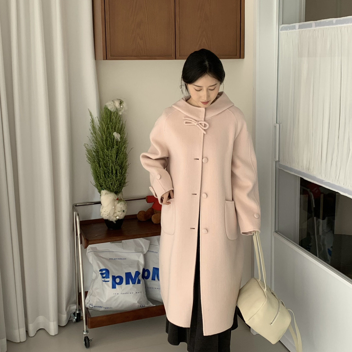 买手严选-泡菜馆-百搭韩系长款羊绒羊毛外套（含89.9澳毛）S1199,女装/女士精品,羽绒服,淘宝优惠券,粉丝福利购,淘宝优惠卷