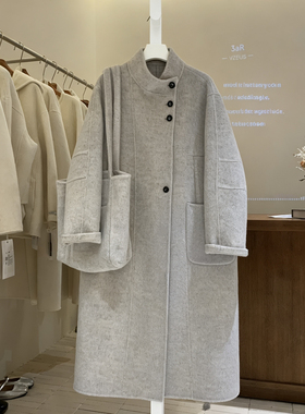 TOO家-宽松显瘦小个子羊毛外套(配包包)（含100澳毛）250908273Y