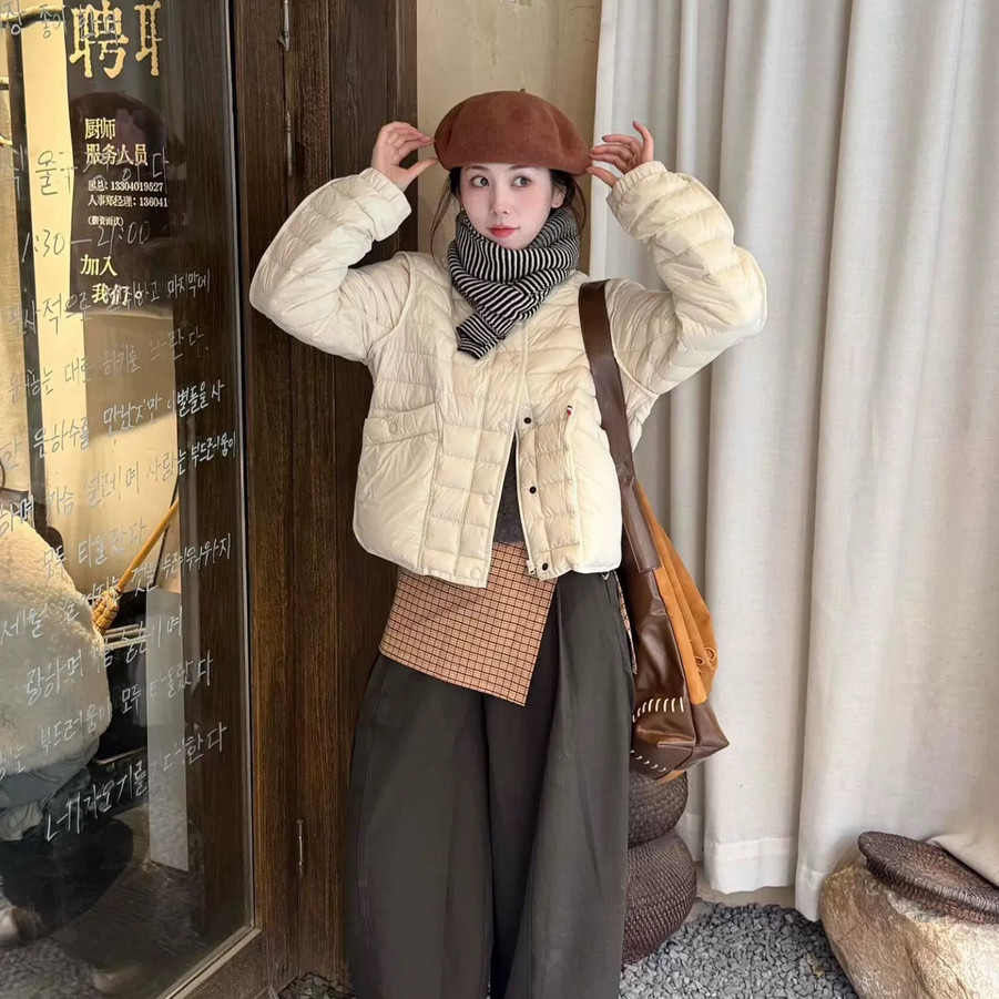 买手严选-泡菜馆-90白鹅绒棒球领短款轻薄保暖羽绒服外套YS1-6286,女装/女士精品,羽绒服,淘宝优惠券,粉丝福利购,淘宝优惠卷