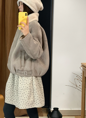 Vaoom-韩系高级感毛毛领软糯保暖内里羊毛加厚加绒短外套K1608