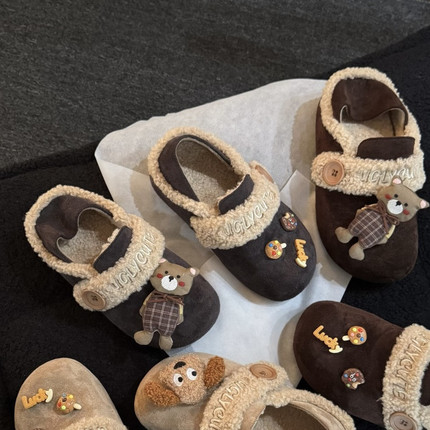 SOLO'S ACC-玩偶仿羊羔毛牛奶绒两穿勃肯鞋(配盒子随机)M-908-31