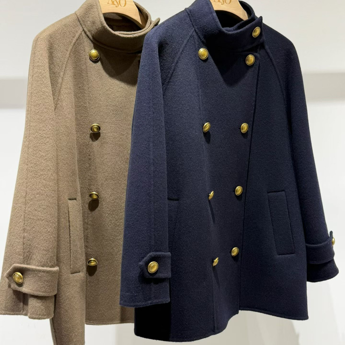 果羊绒-山羊绒复古气质双排扣中长款羊毛外套（含70澳毛）65S166,女装/女士精品,羽绒服,淘宝优惠券,粉丝福利购,淘宝优惠卷