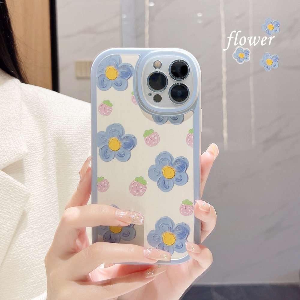 IPHONE16PROMAX APPLE 14 휴대폰 케이스에 적합한 한국식 꽃 12 신선한 XR 소프트 케이스 XS 여름 X|11