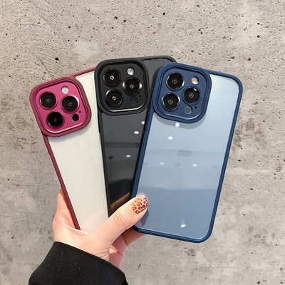 金盾喷砂电镀套适用iPhone15promax手机壳苹果14pro/13精孔手机套