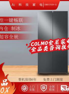 COLMO新象CRBUS703N-X1超薄纯平全嵌一级风冷除菌制冰冰箱703L