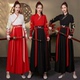汉服古装 剑舞打鼓武侠风汉服女木兰舞古风学生帅气中国风侠客古装