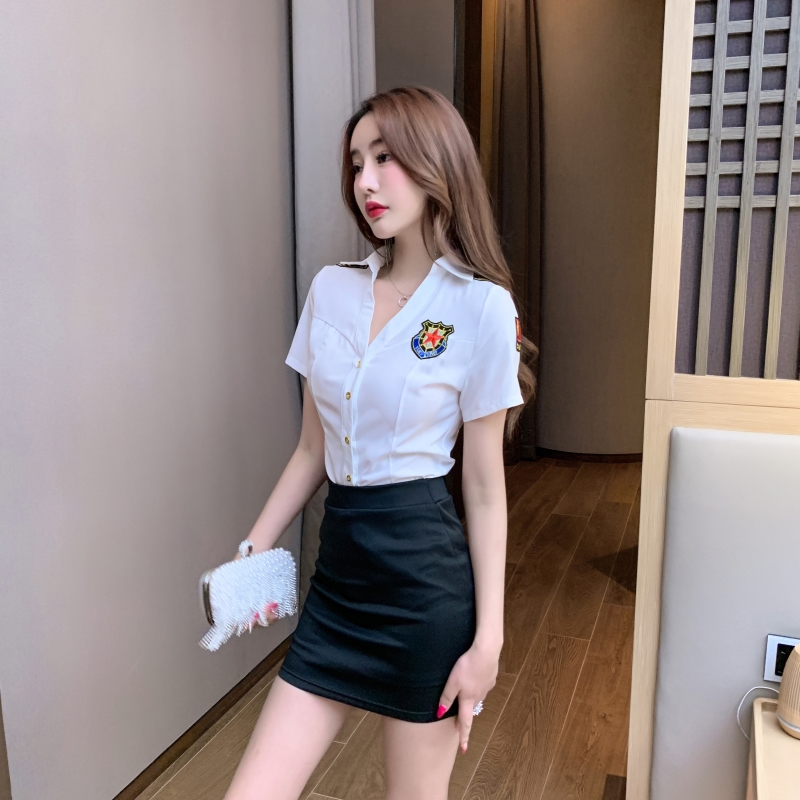 ktv公主服新款酒店前台制服套装高端女spa养生馆美容师技师工作服